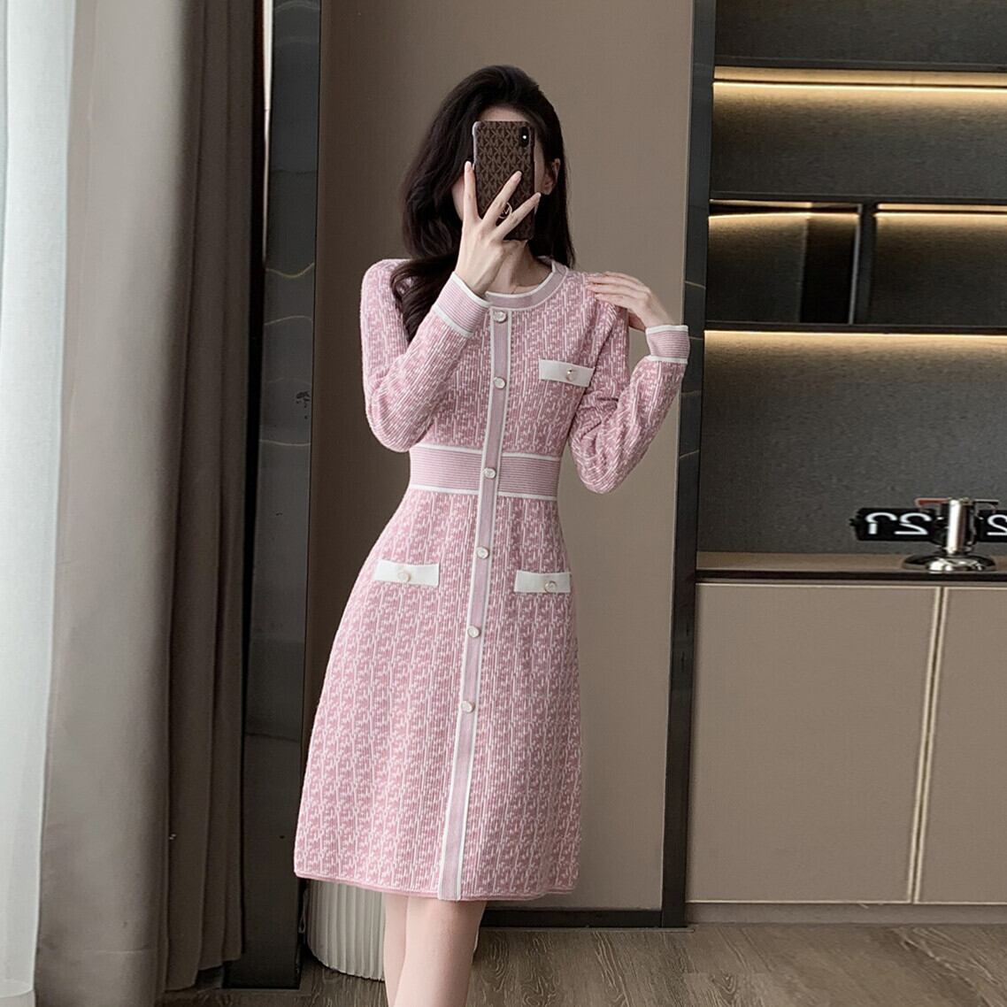 【dress】ニットワンピース　M19167