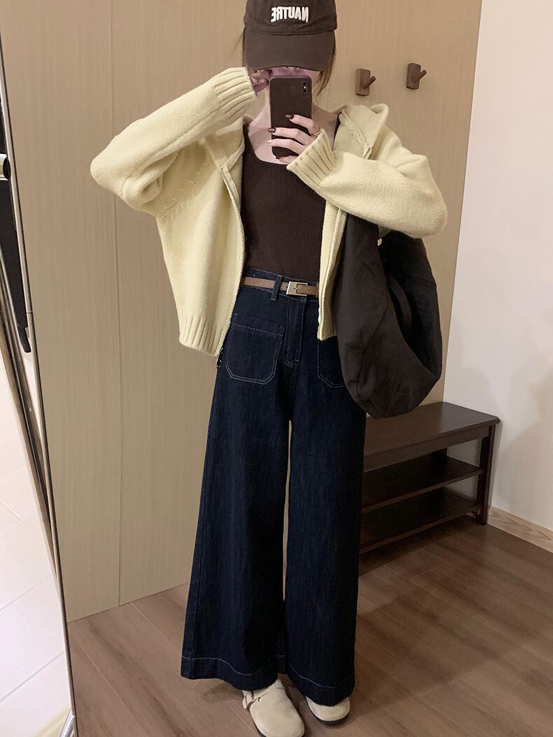 【outer】ファスナーニットカーデ　M27078