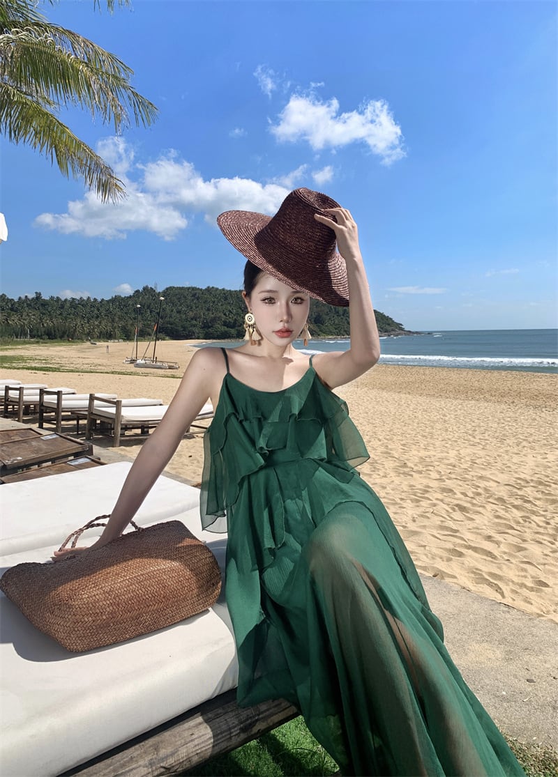 【dress】フリルキャミワンピース　M24979