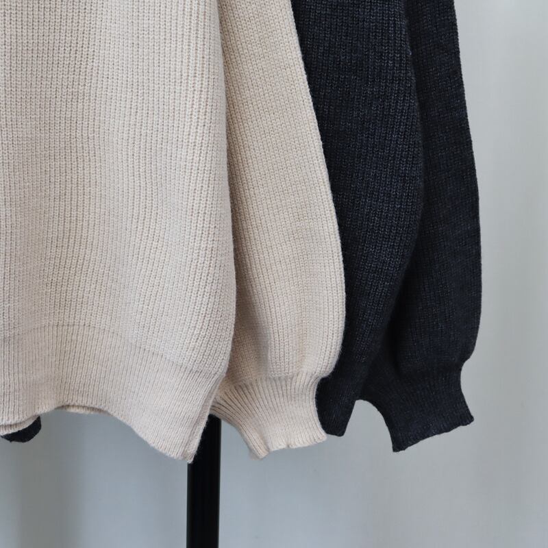 【tops】ヒョウ柄ボウタイニットトップス　M26760