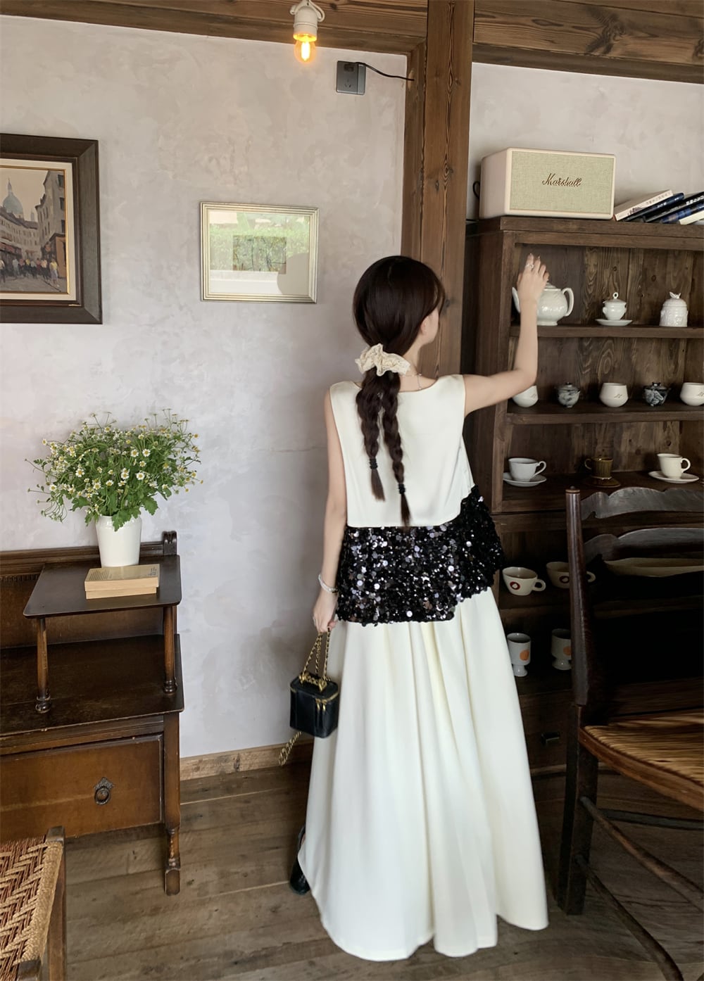 【set】ノースリーブトップス×スカートセット　M24093