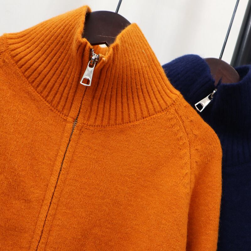 【outer】ファスナーニットカーデ　M27437