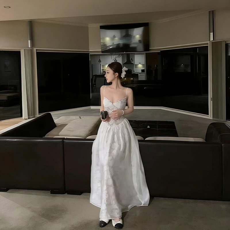 【dress】レースキャミワンピース Q8384
