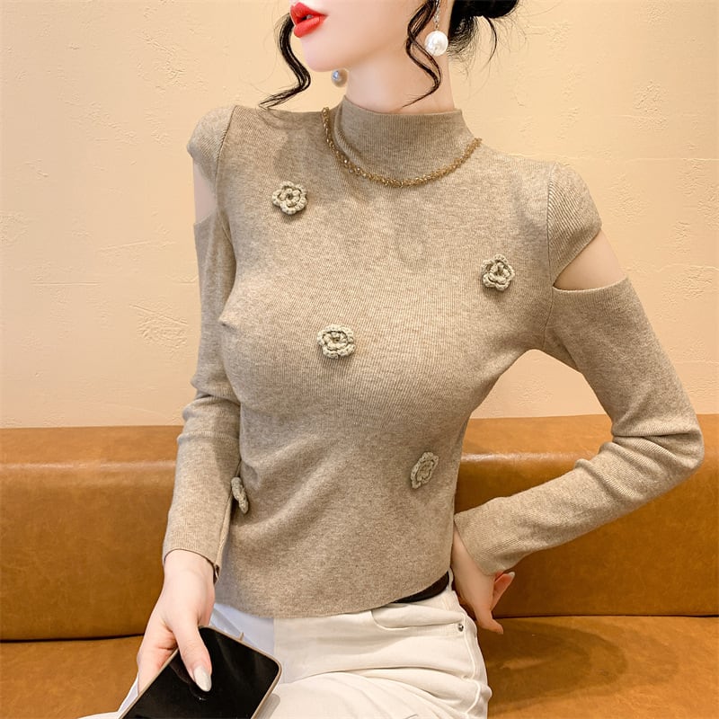【tops】立体フラワーニットトップス　M27967