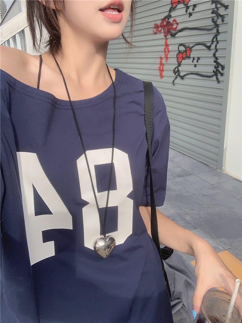 【tops】プリントTシャツ　M25173