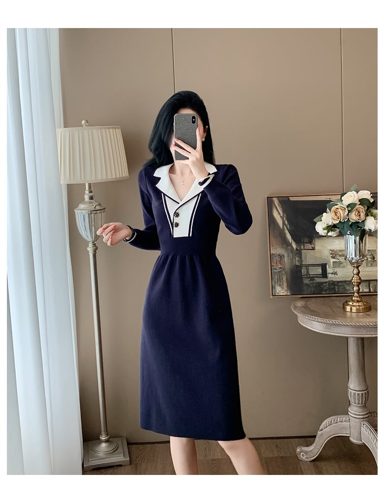 【dress】ニットワンピース　M25350