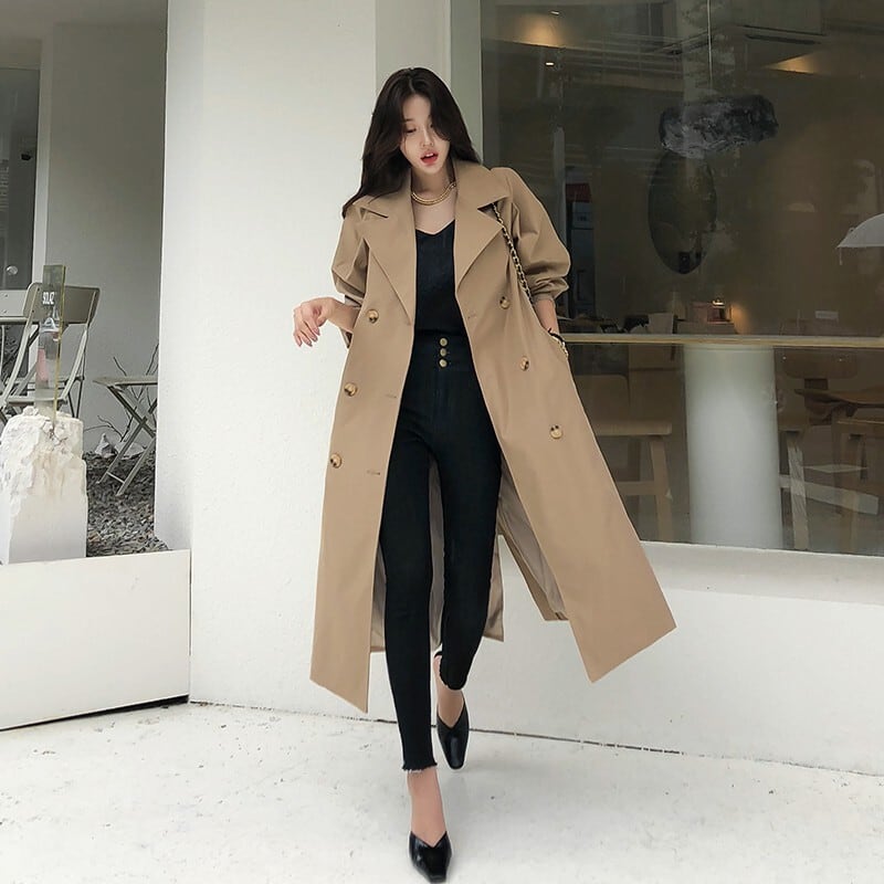 【outer】Vネックトレンチコート　M27445