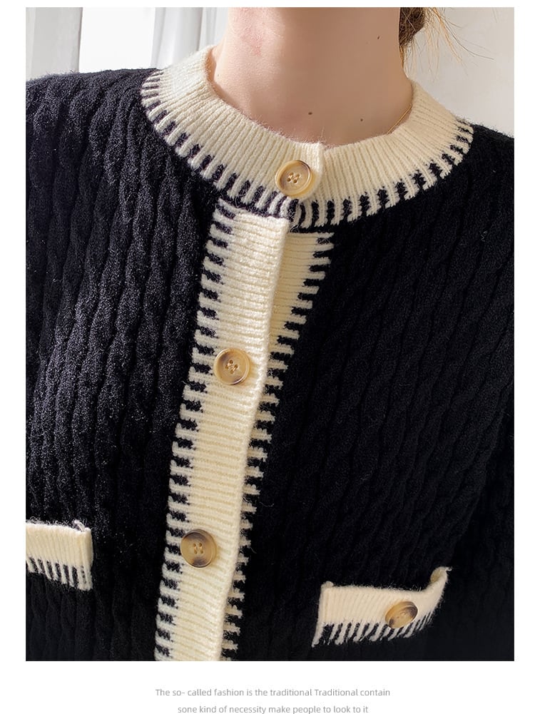 【outer】クルーネックニットカーデ　M27287