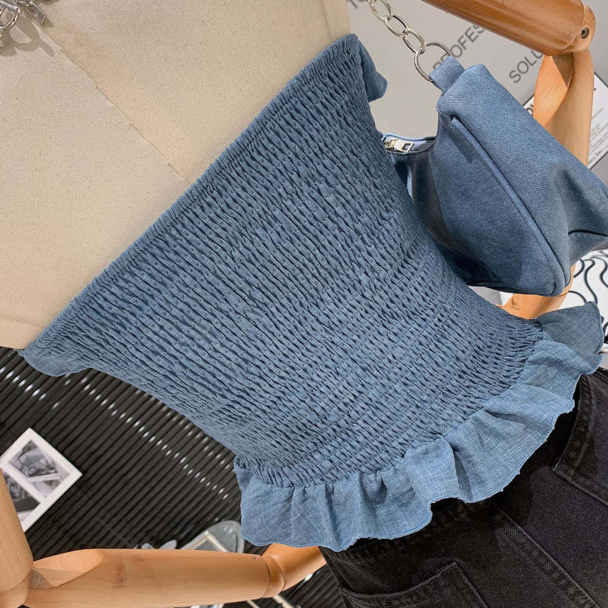 【tops】フリルベアトップ　M25023