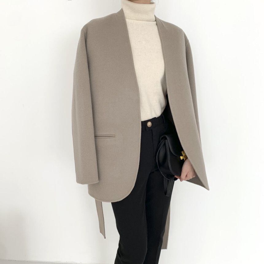 【outer】Vネックチェスターコート　M19078