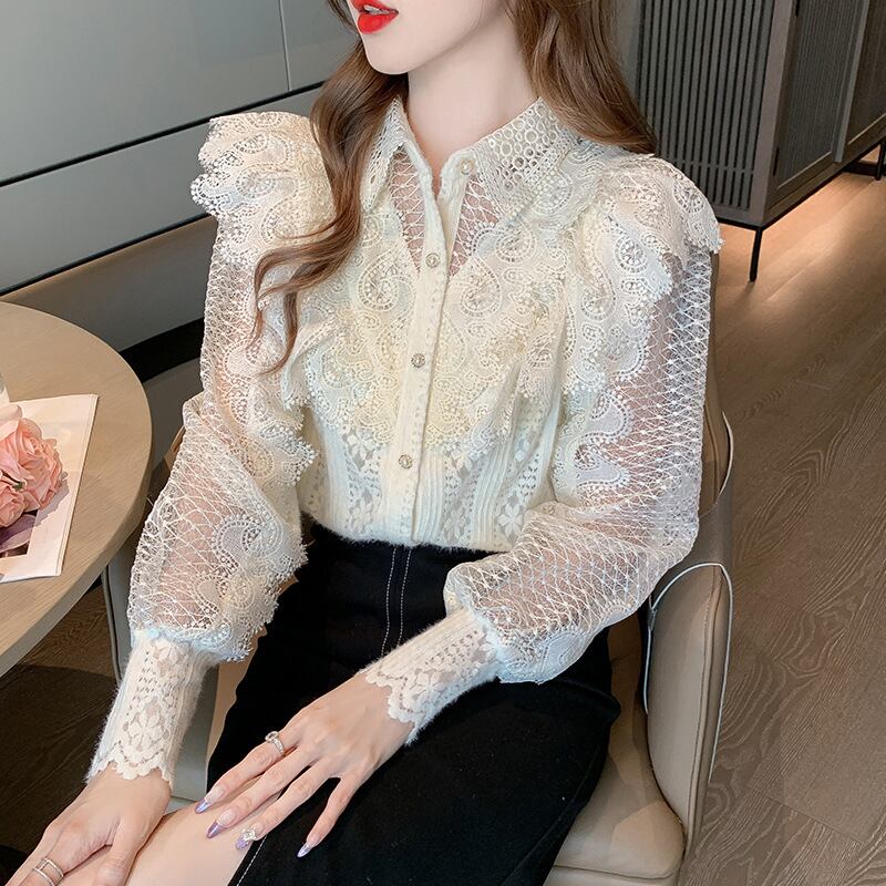 【tops】レースシャツトップス　M29262