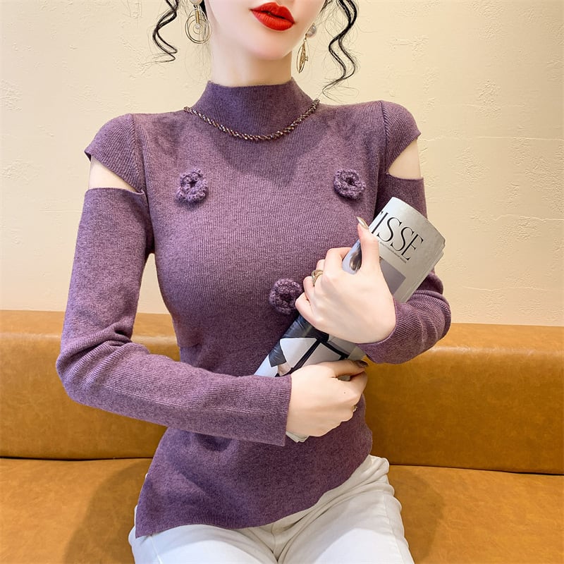 【tops】立体フラワーニットトップス　M27967
