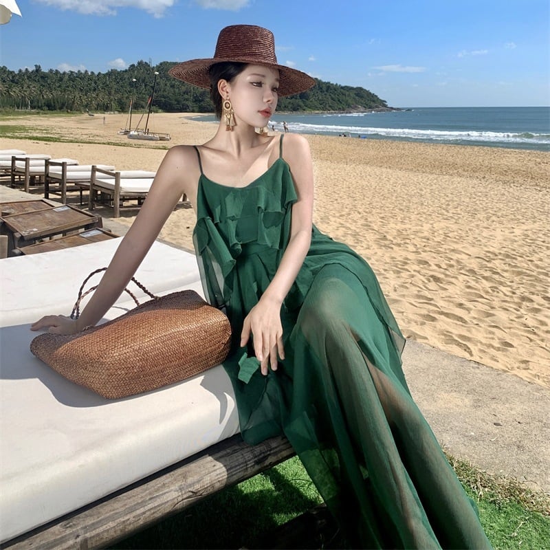 【dress】フリルキャミワンピース　M24979