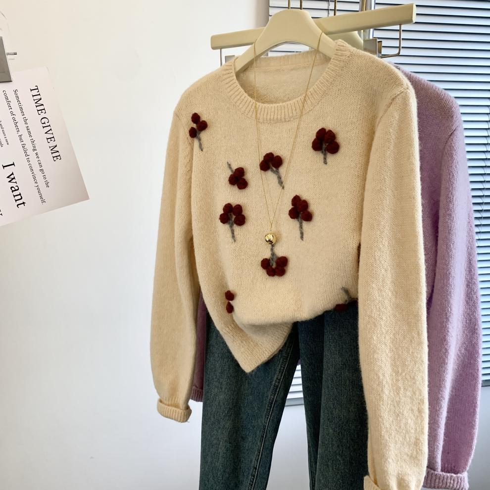 【tops】クルーネックニットセーター　M29253