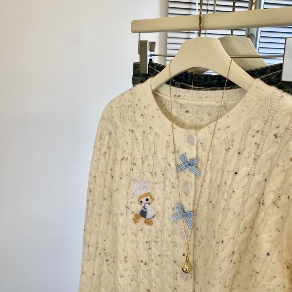 【outer】刺繍ニットカーデ　M29261