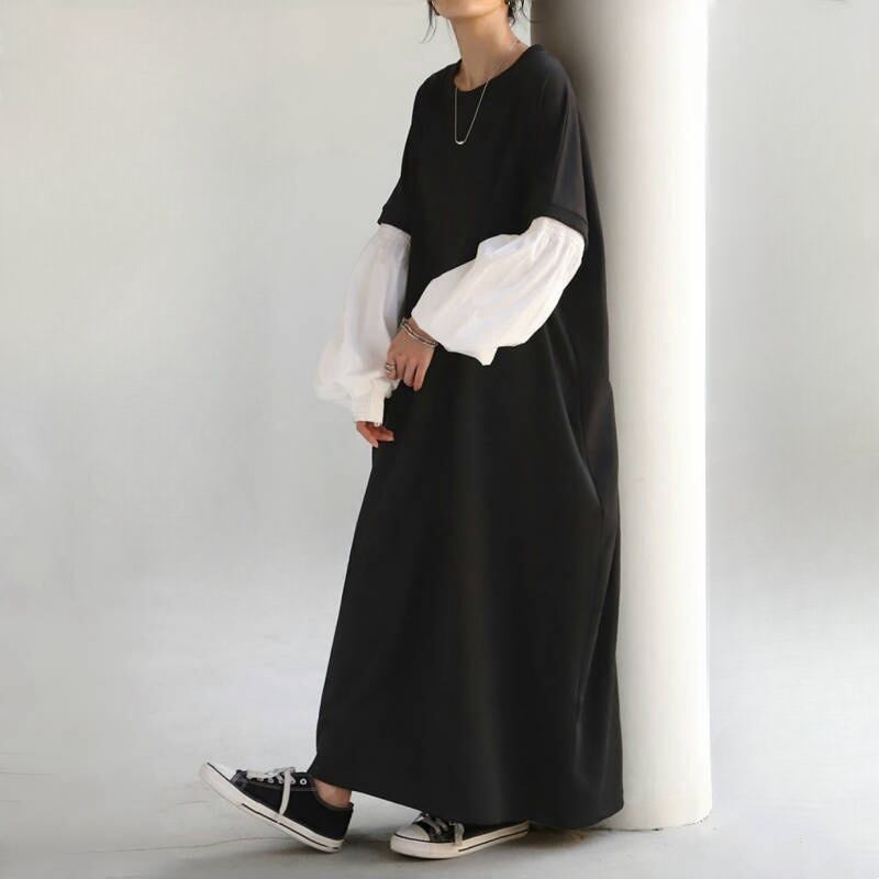 【dress】切り替えカジュアルワンピース　M29602