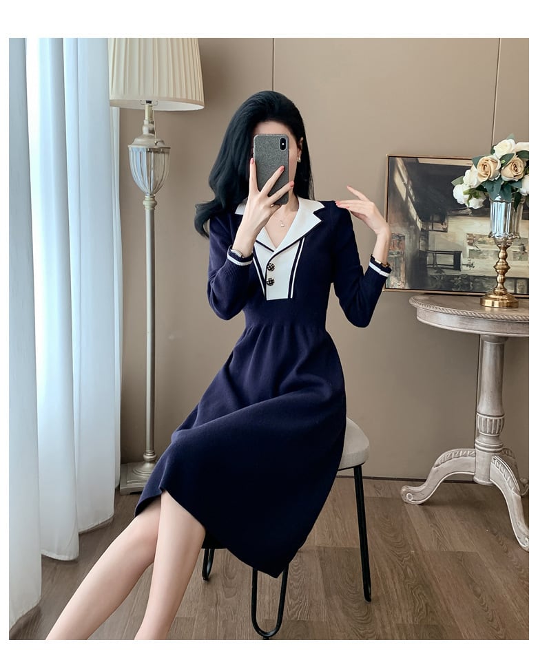【dress】ニットワンピース　M25350