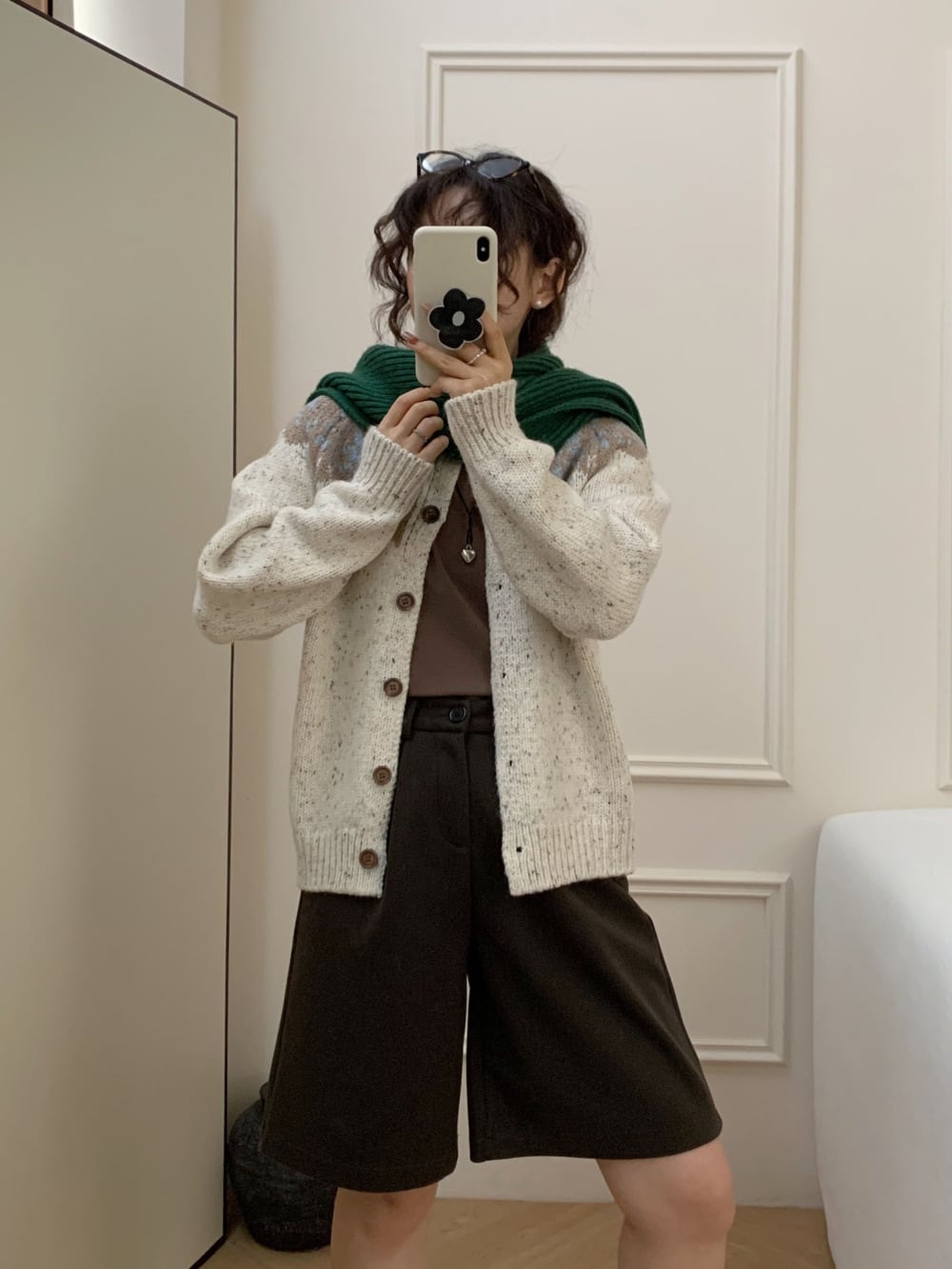 【outer】クルーネックニットカーデ　M27105