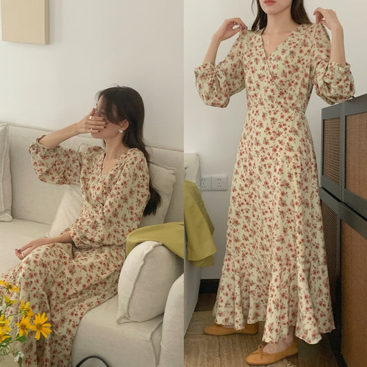 【dress】花柄ワンピース　M25690