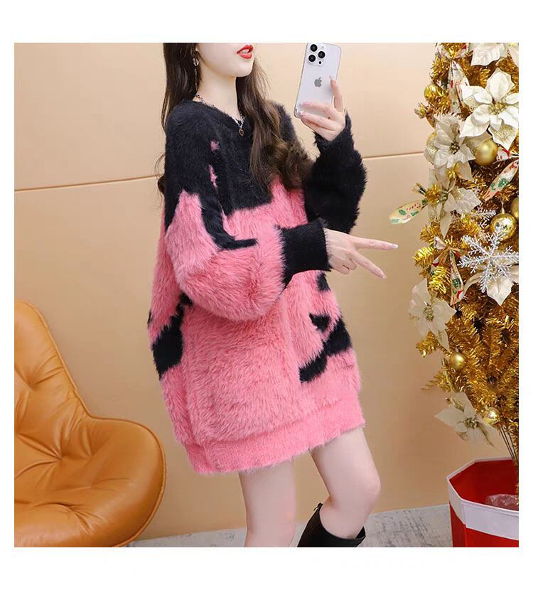 【tops】配色切り替えニットセーター　M29157