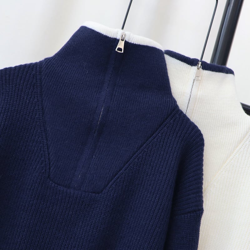 【tops】ファスナーニットセーター　M27887