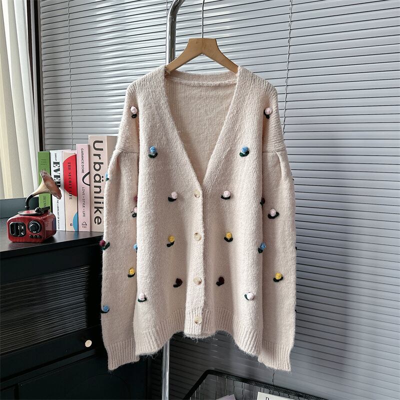 【outer】Vネックニットカーデ　M18550