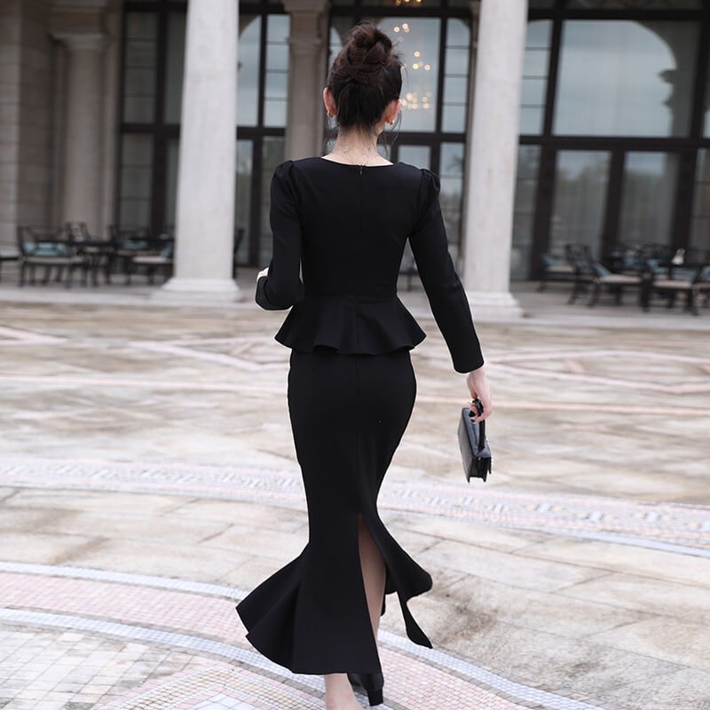 【set】フリルトップス×スカートセット　M18894