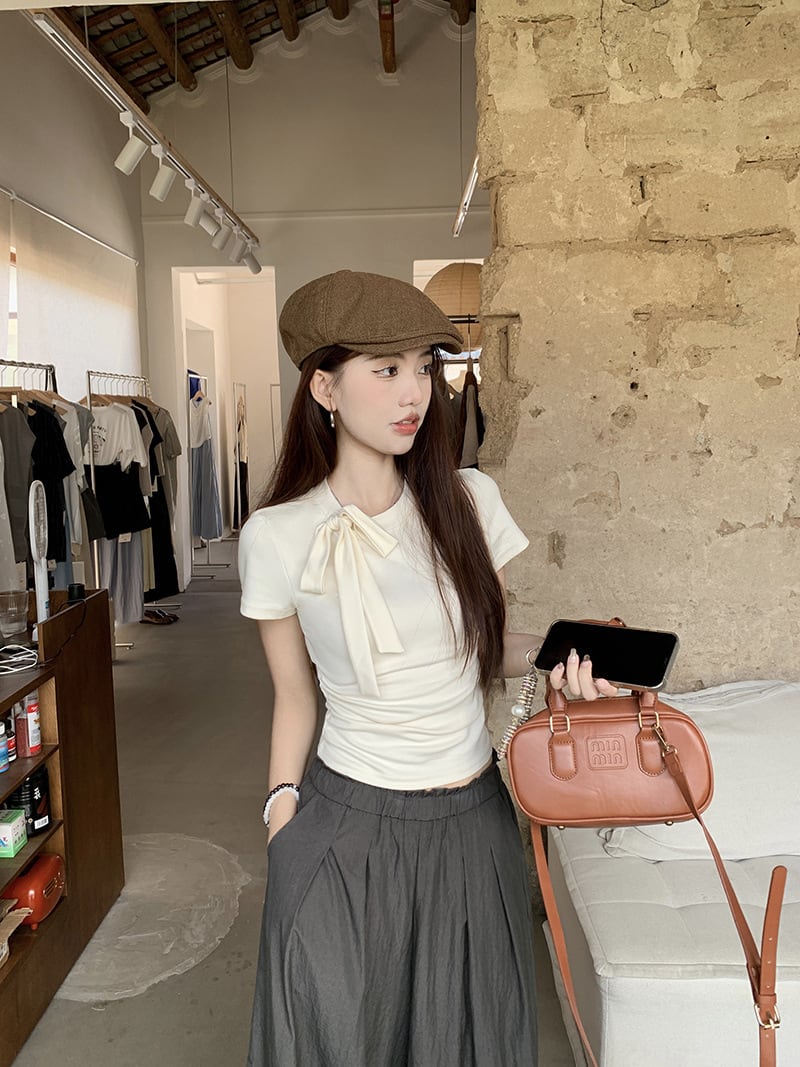 【set】Tシャツ×ワイドパンツセット　M24923
