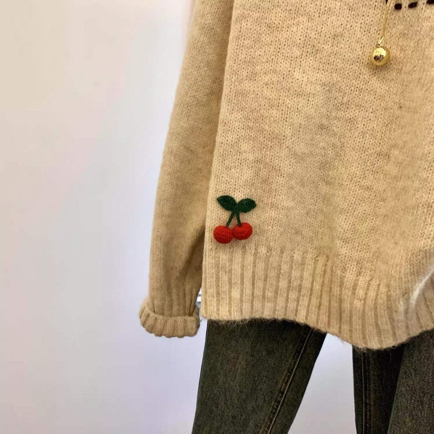 【tops】クルーネックニットセーター　M28988