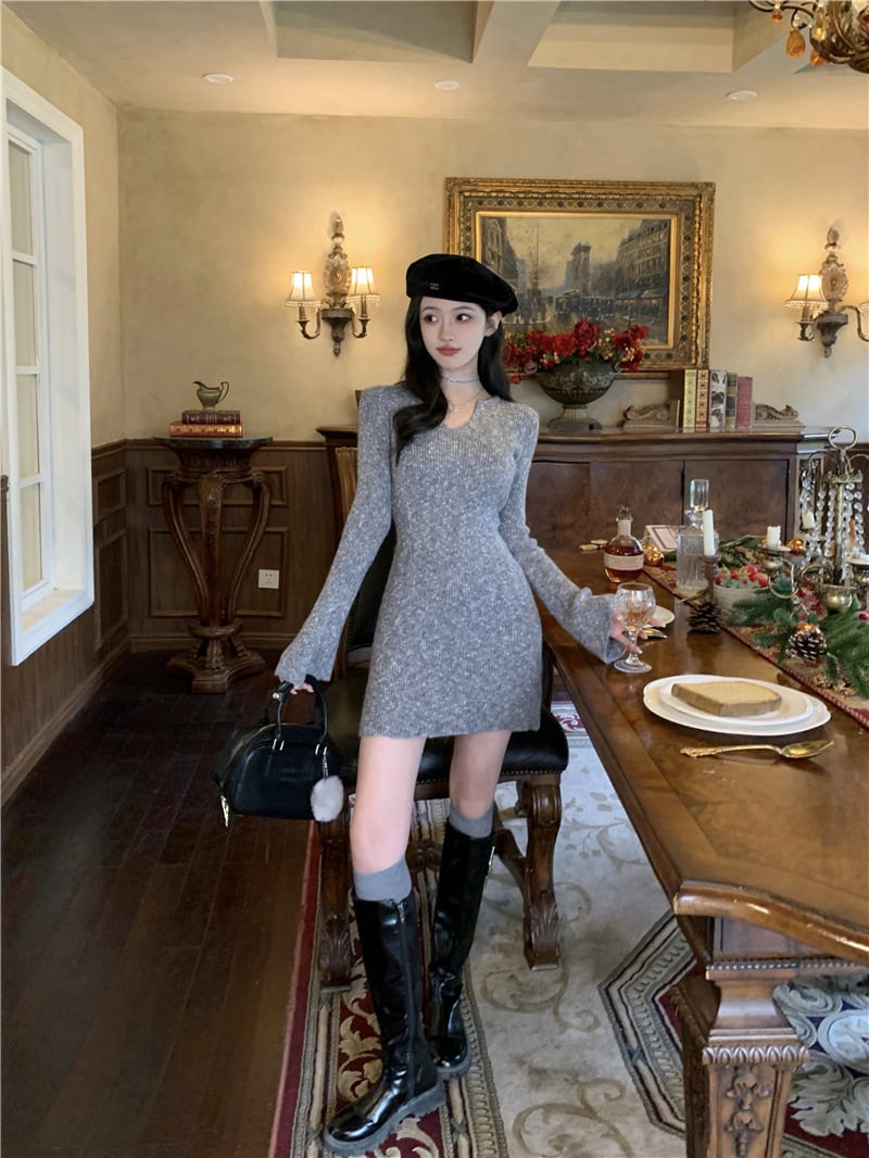 【dress】ニットワンピース　M27736