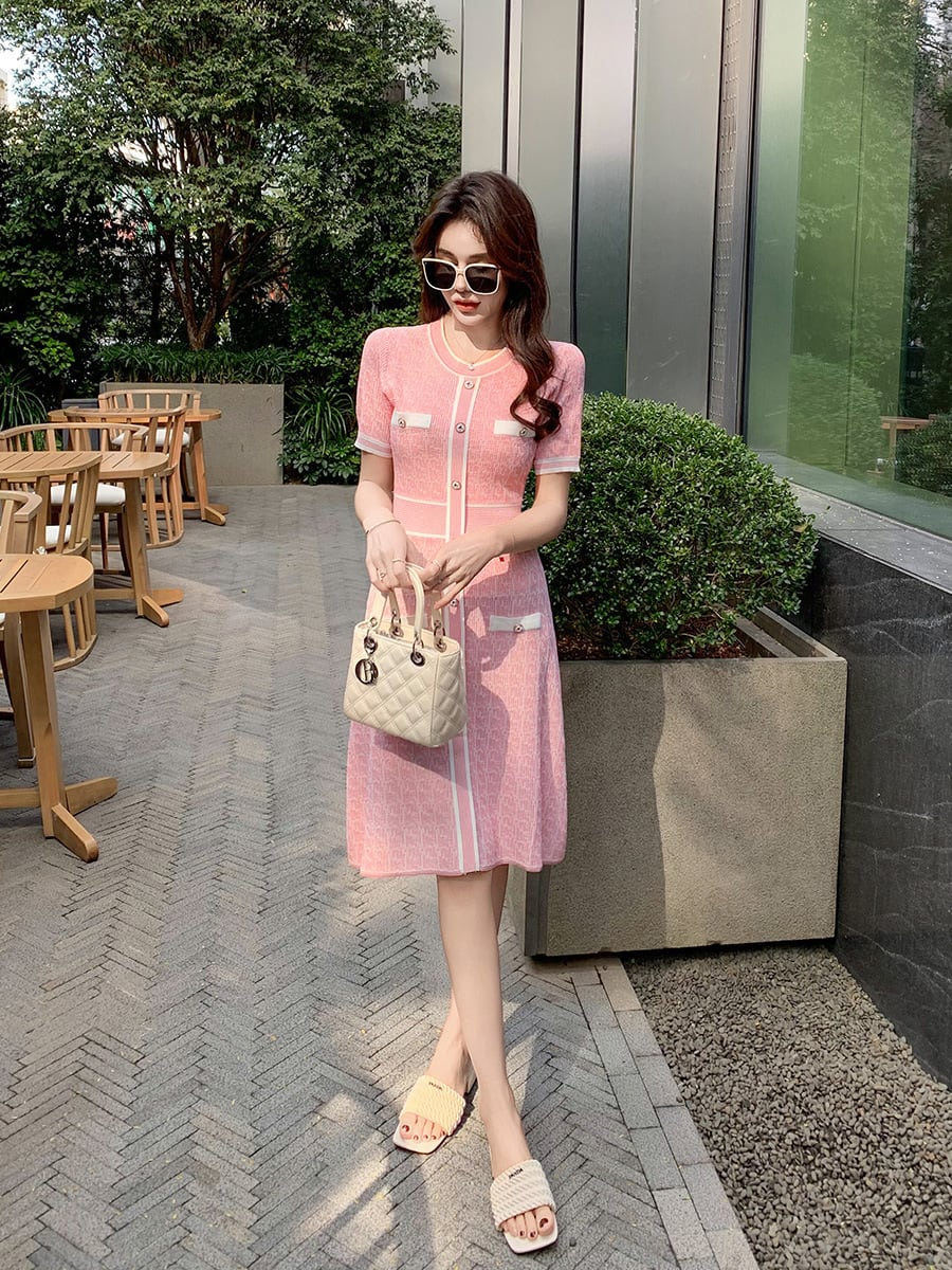 【dress】薄手ニットワンピース　M29746