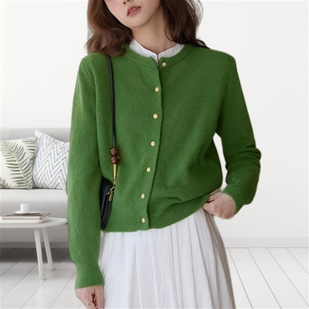 【outer】クルーネックニットカーデ　M25961