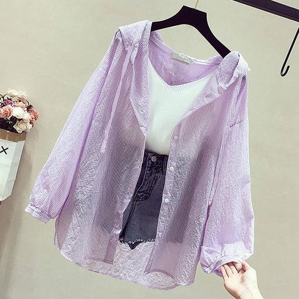 【tops】紫外線対策シャツトップス　M24027