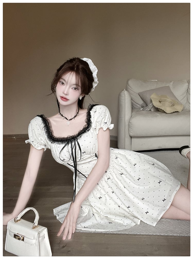 【dress】レースデートワンピース　M25178