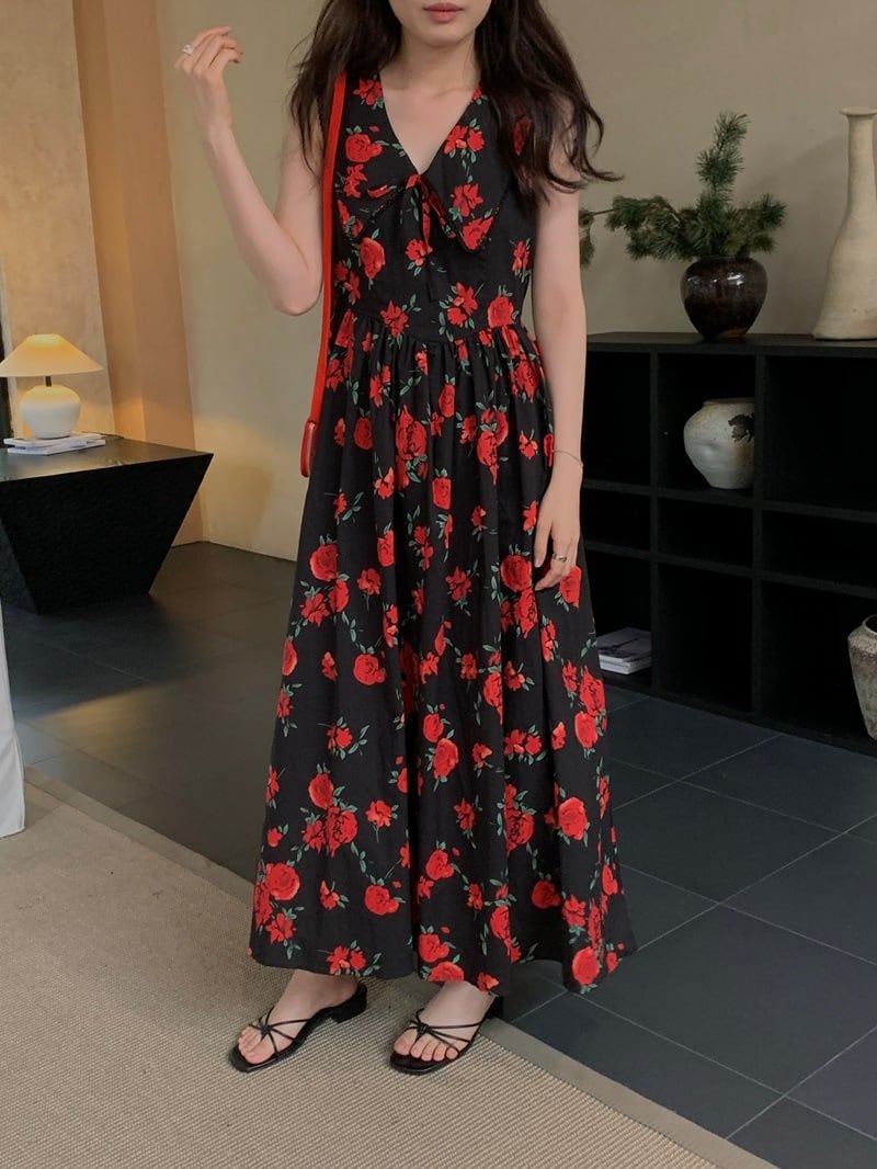 【dress】花柄ワンピース　M24869