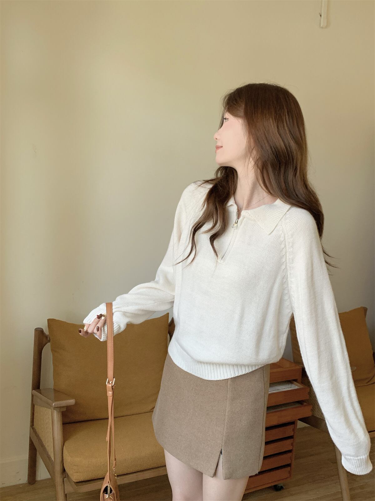 【tops】ファスナーニットセーター　M27061