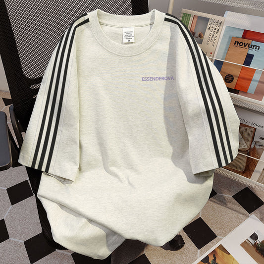 【tops】3色半袖ゆったりTシャツF7707