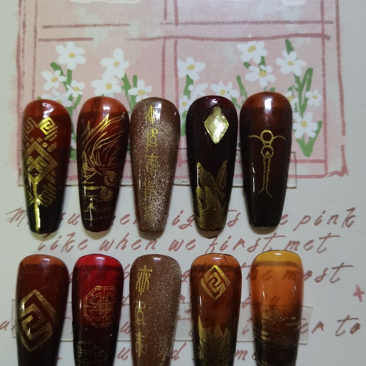 【GOODS】原神 鍾離 痛ネイル ネイルチップ 10本セット Q2195