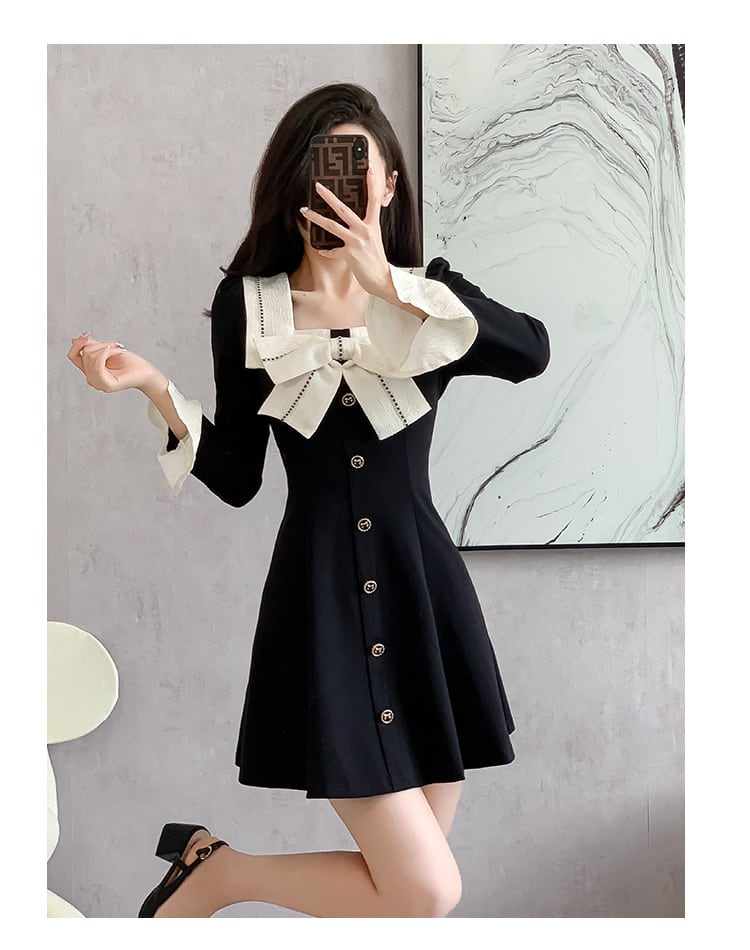 【dress】リボン付きデートワンピース　M27802