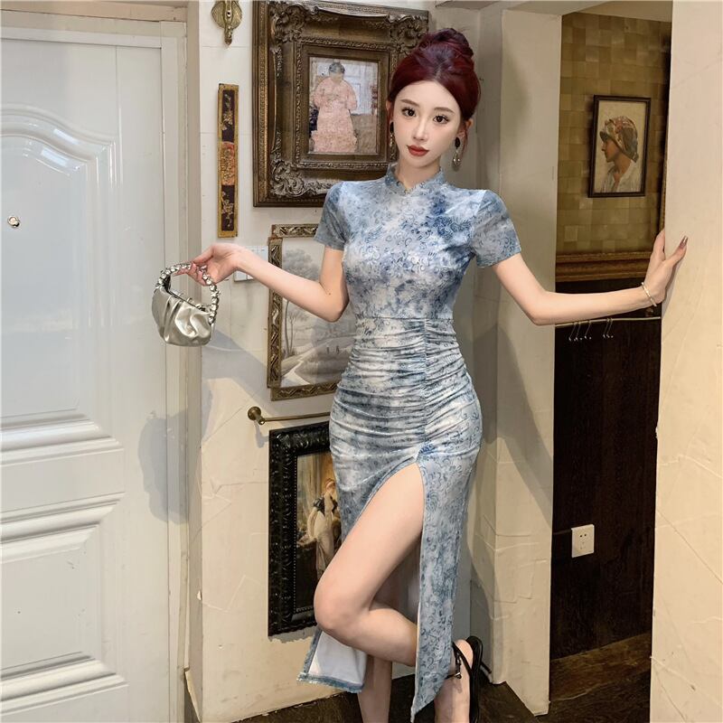 【dress】スリットワンピース　M29552