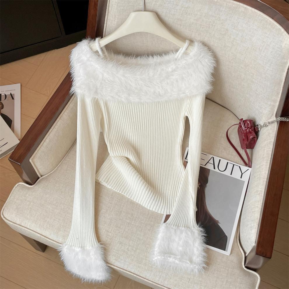 【tops】ファーニットトップス　M27036