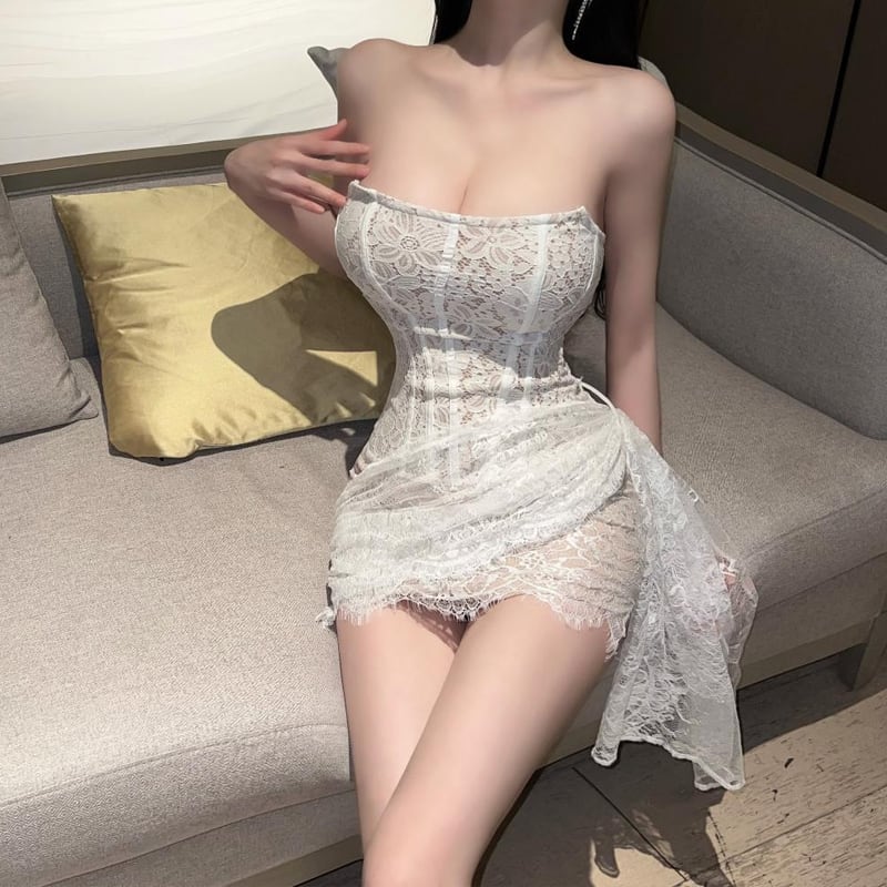 【dress】レースチューブドレス Q8192