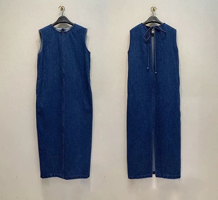 【dress】ノースリーブデニムワンピース　M29970