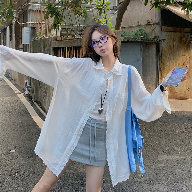 【tops】紫外線対策シャツトップス　M25177