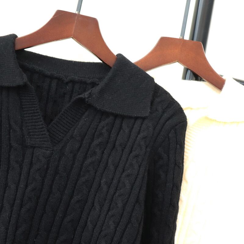 【tops】POLOネックニットセーター　M27521