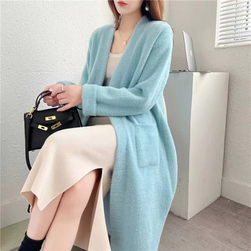 【outer】ロング丈ニットカーデ　M26127