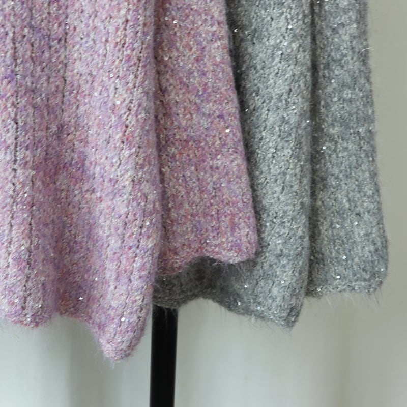 【tops】リボン付きニットセーター　M26372