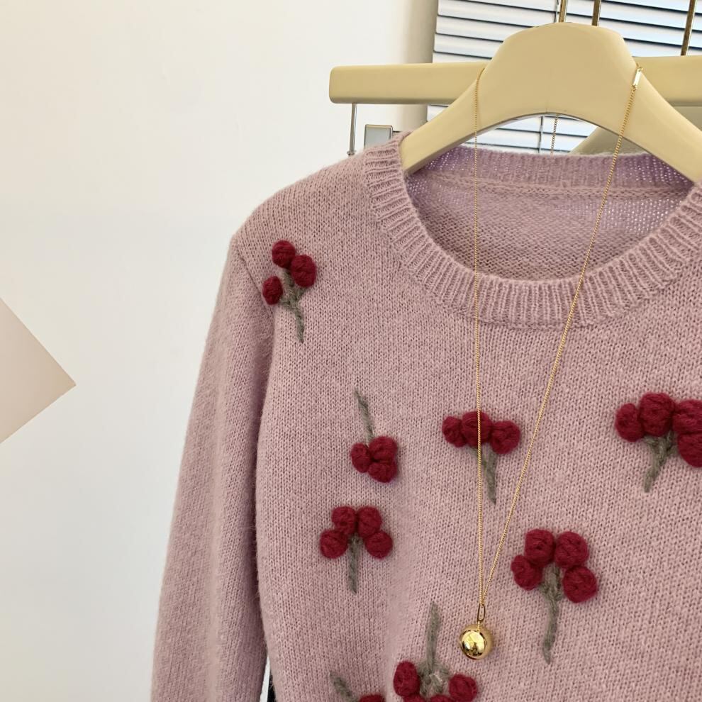 【tops】クルーネックニットセーター　M29253
