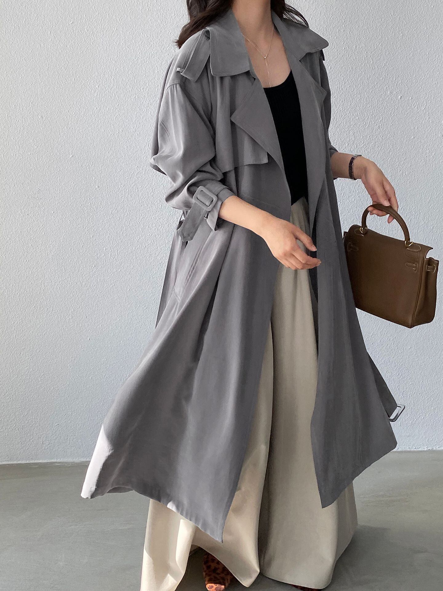 【outer】ロングトレンチコート Q8280