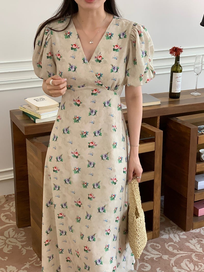 【dress】花柄ワンピース　M24741